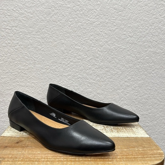 Nisolo Fina Black Leather Pointed Toe Flat Size 11 - Picture 6 of 11